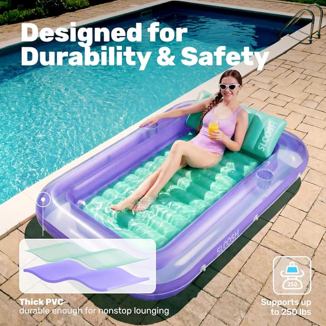 Thumbnail 4 de SLOOSH 70" Inflatable Tanning Pool Lounger