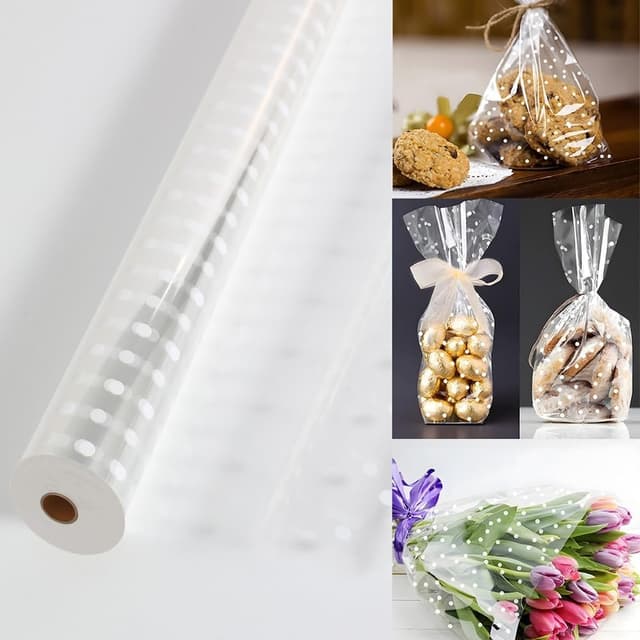 Detalle 2 de 80CM x 100M Klare Mit Punkt Cellophan Rolle