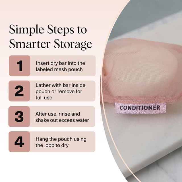 Thumbnail 6 de Kitsch Bar Soap Saver Bag 2pc Set