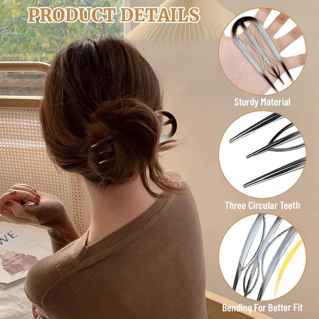 Detalle 1 de Aucuu Horquillas en U 6 piezas