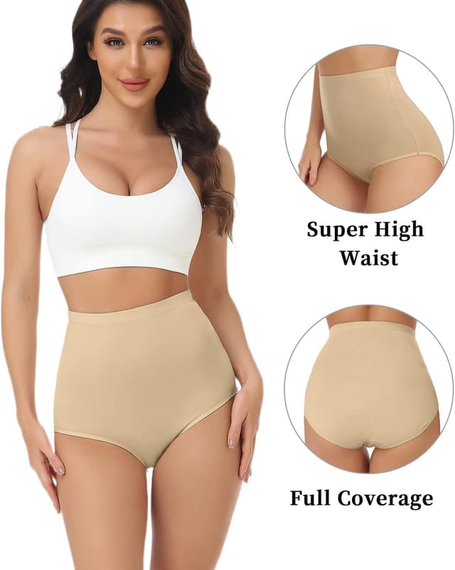 Detalle 2 de wirarpa Unterhosen Damen 4er Pack Baumwolle