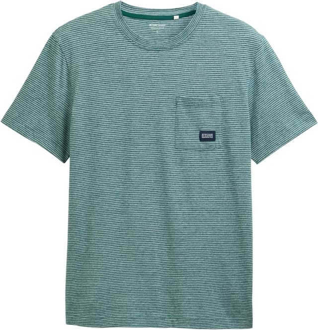 Detalle de TOM TAILOR 1046803 T-Shirt da uomo a maniche corte: comoda tutti i giorni