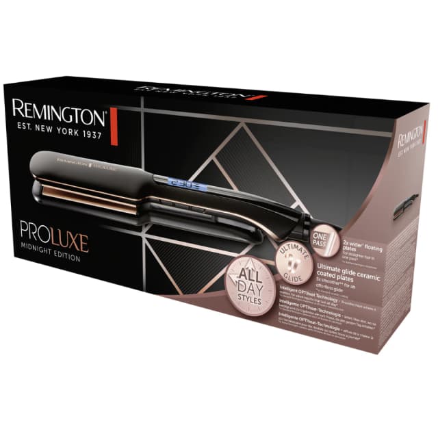 Detalle de Remington Proluxe Midnight Wideplate plancha 110 mm