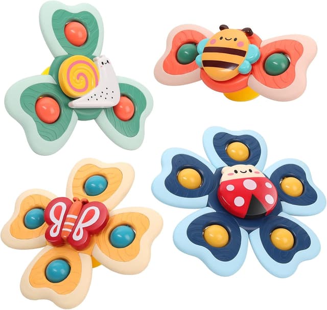 Detalle de Baby Suction Cup Spinning Top Toys 4 pcs