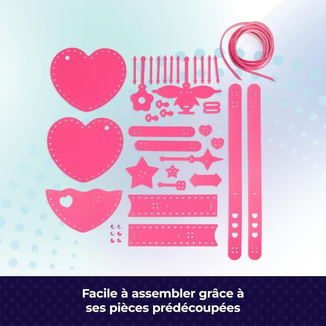 Detalle de Cool MAKER Kit Sac à main Sweetheart : créer un sac simili-cuir avec strass et charms