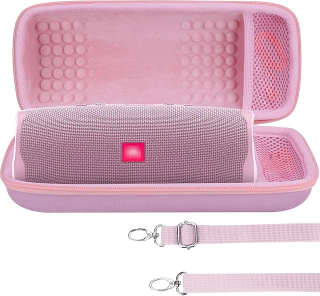 Detalle de Lebakort Hard Case for JBL Charge 5 / Charge 4 (Pink waterproof Bluetooth speaker case)