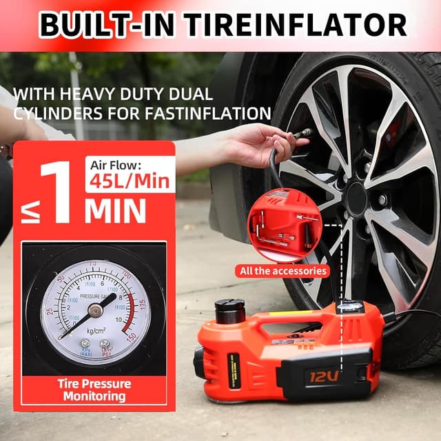 Thumbnail 4 de ROGTZ Electric Hydraulic Car Jack 5 Ton with Wrench ðŸ›