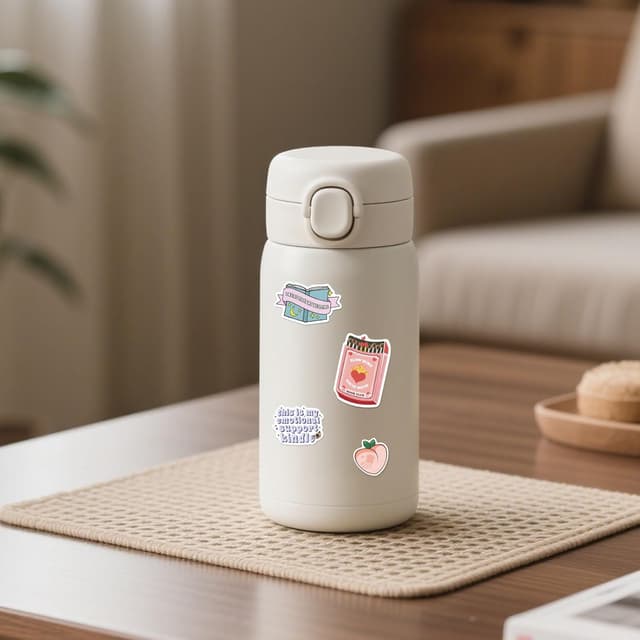 Detalle 2 de Nivafer Kindle-/Laptop-Aufkleber Set (50 Stück) in Rosa – wasserfest für Scrapbooking & Deko