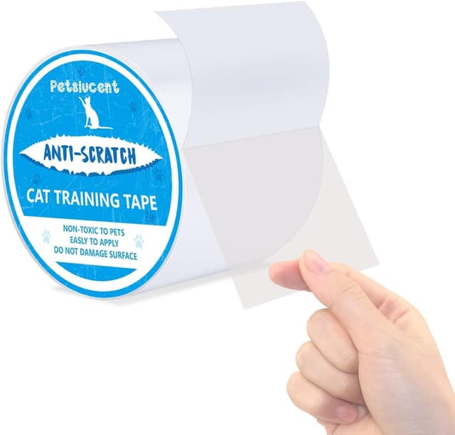 Detalle de Petslucent Cat Scratch Deterrent Sticky Paws Tape (Blue) – double-sided furniture protector & training tape