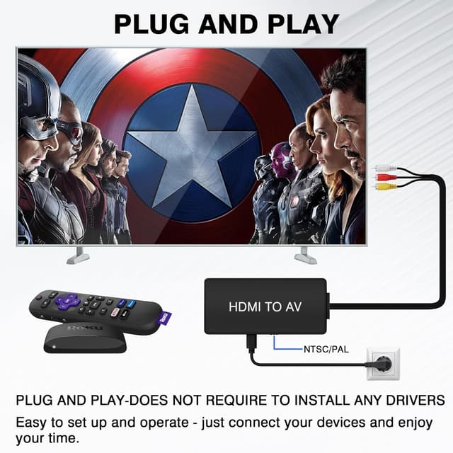 Thumbnail 2 de HDMI to RCA Converter 1080p AV Adapter