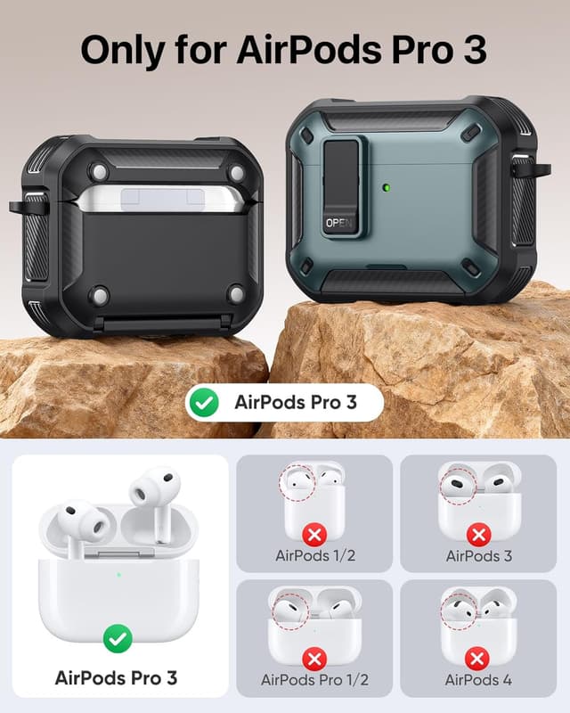 Detalle 2 de MoKo AirPods Pro 3 case with Lock