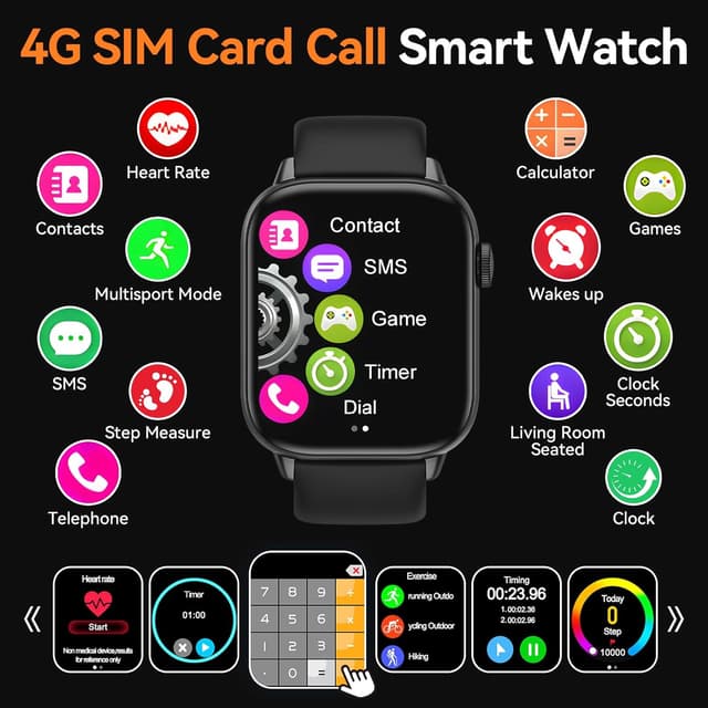 Thumbnail 2 de Mingdaln 4G Smartwatch 1.92" TFT screen