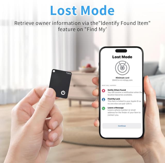 Detalle de Pack de 2 cartes traceur noir compatible Apple Find My (iOS) – traceur Bluetooth Smart Tag IP68, recharge sans fil