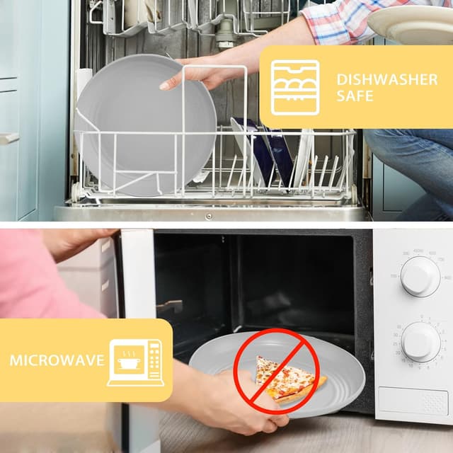 Thumbnail 6 de Supernal 32pcs Wheat Straw Dinnerware Set for 8 🍽