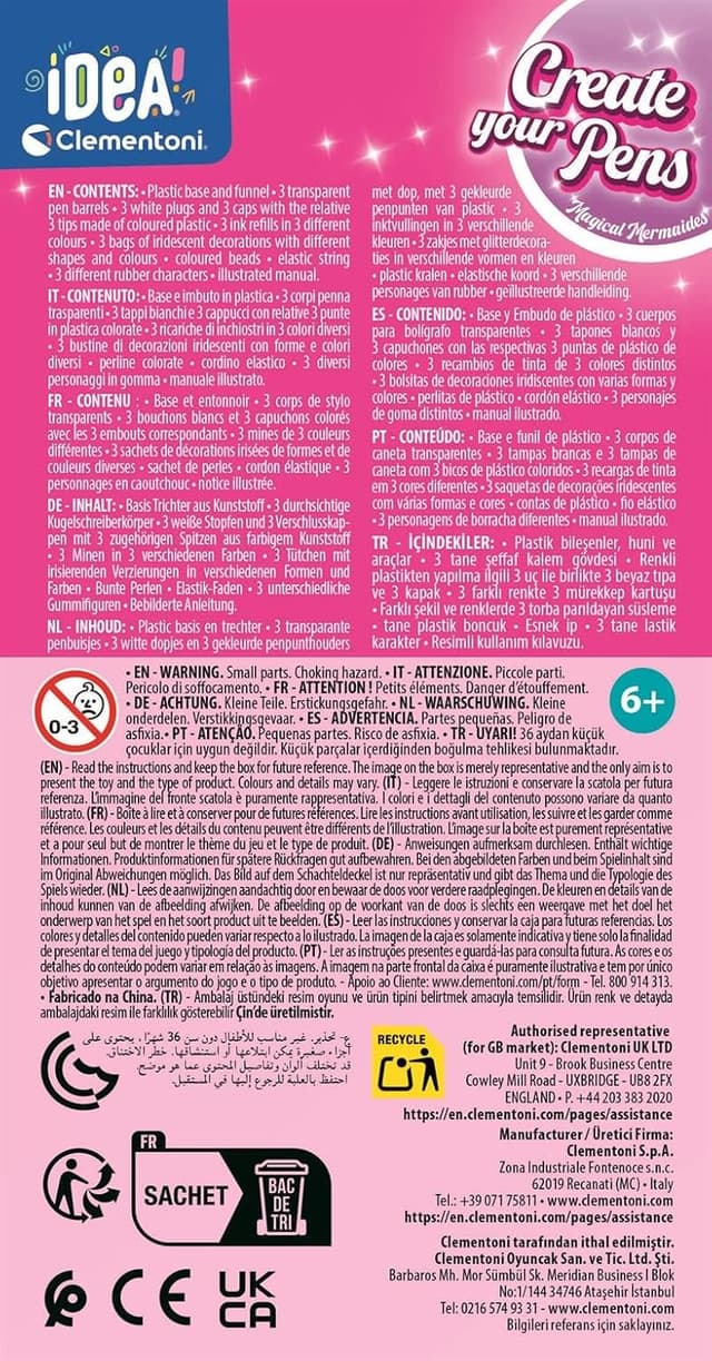 Detalle de Clementoni DIY Stifte-Set Meerjungfrau 6+