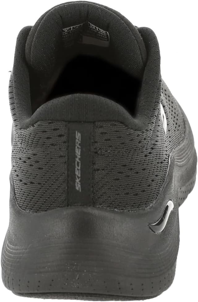 Thumbnail 6 de Skechers Femme Arch Fit 2.0 Big League – baskets à laçage, mesh noir et détails gunmetal (39,5)
