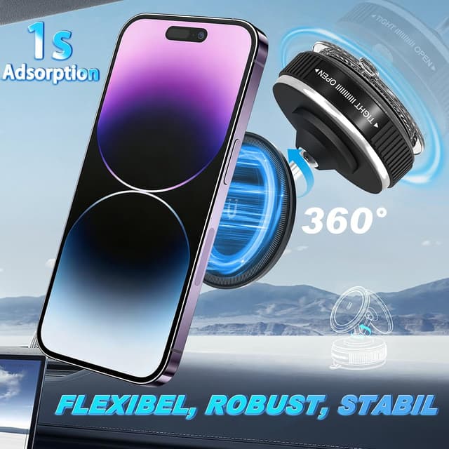 Detalle 2 de HOAMZ Magnetische Handyhalterung fürs Auto 20 kg