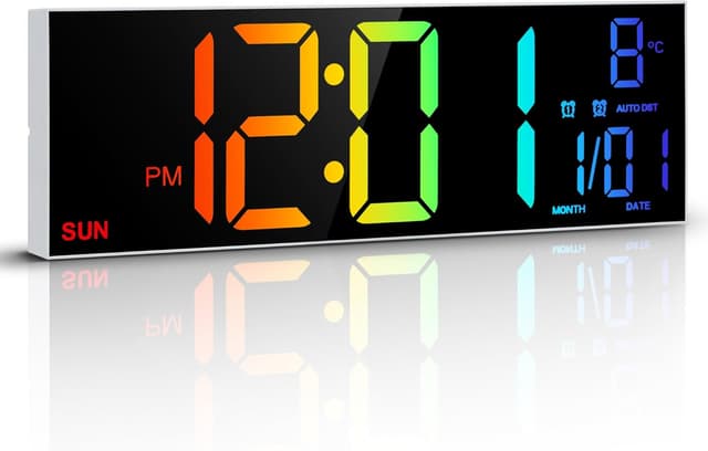 Imagen de Maxstar 16.2 inch digital wall clock with RGB colours en OfertitasTOP