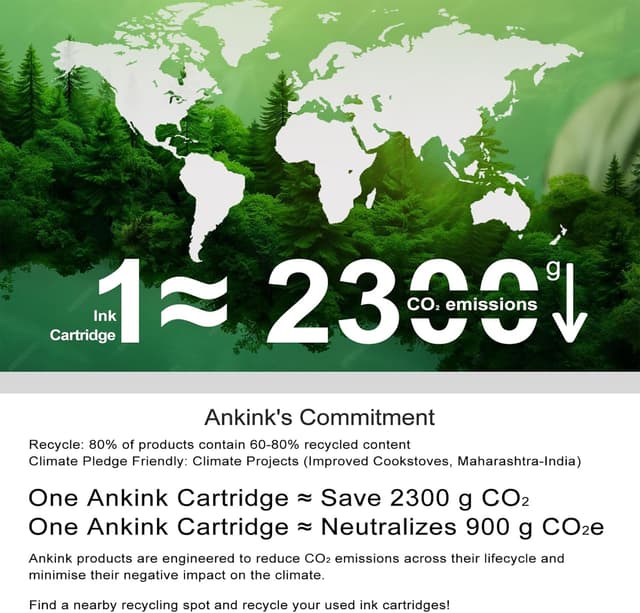 Detalle 2 de ANKINK kompatible Tintenpatronen 540XL/541XL als 2er Set (Schwarz + Tricolor) für Canon TS/MG/MX