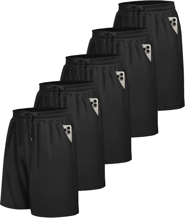 Thumbnail 6 de BOOJO 5-Pack Gym Shorts for Men with Pockets (breathable, quick-drying)
