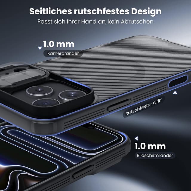 Detalle de Nillkin Magnetische Hülle CamShield Pro Ultra für iPhone 17 Pro (6,7 Zoll) mit MagSafe-Kameraschutz