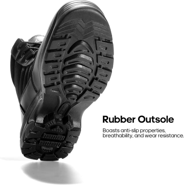 Detalle de NORTIV 8 Stivali da lavoro tattici militari impermeabili per uomo (anfibi da moto e trekking)