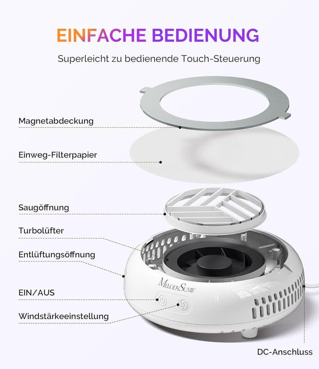 Detalle 2 de MelodySusie Pocket Nagelstaubsauger 6000 RPM
