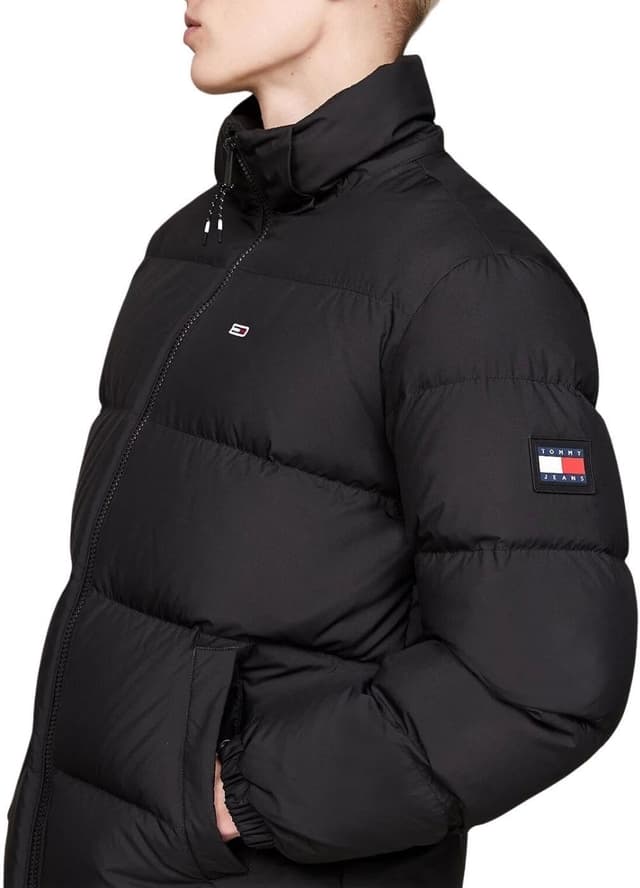 Detalle de Tommy Jeans Men’s Essential Down Parka with Hood – warm, lightweight winter layering