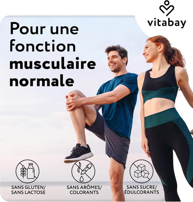 Detalle de Vitabay Calcium 1000 mg (90 gélules véganes) au citrate de calcium