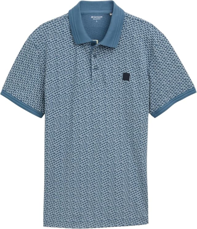 Detalle de TOM TAILOR 1045682 Polo da uomo in cotone elasticizzato con logo