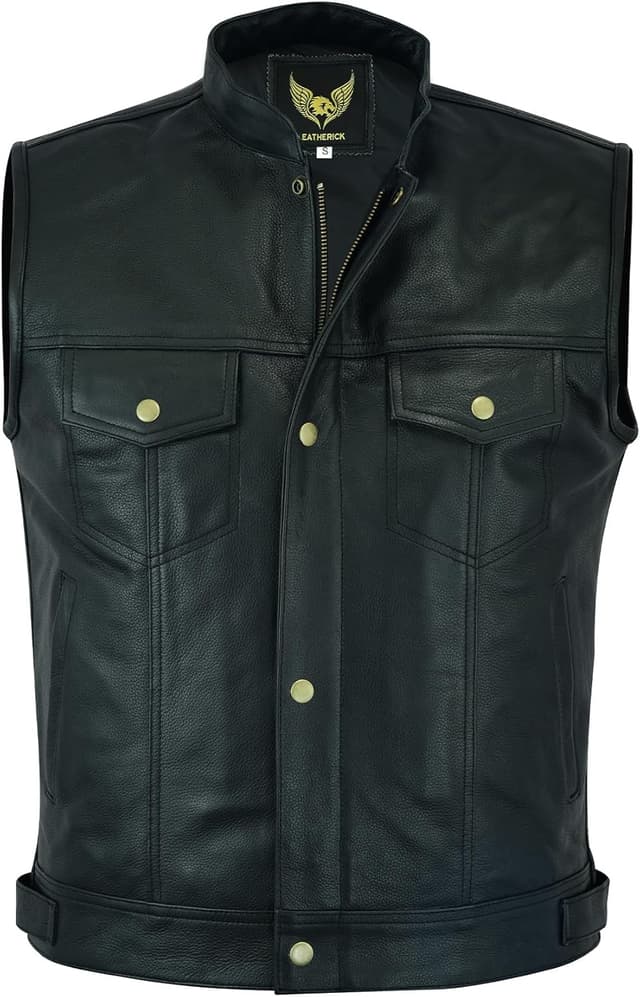 Thumbnail 2 de Leatherick Chaleco de cuero para moto