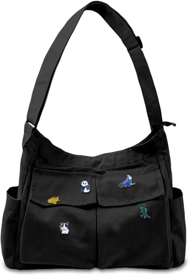 Detalle de Aucuu Borsa donna a tracolla/tote shopper con multitasche (36×34×15 cm)