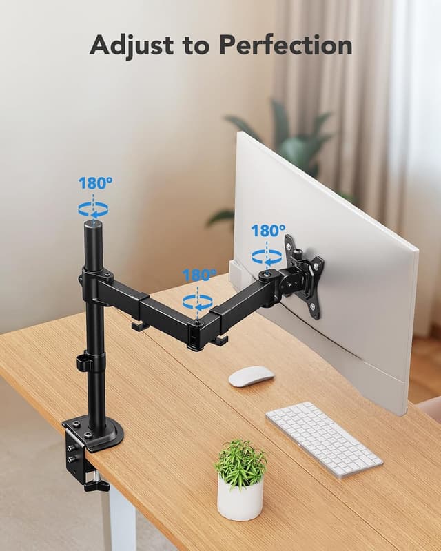 Thumbnail 4 de HUANUO Monitor-Halterung für 13–32 Zoll: höhenverstellbar, neig- schwenk- und drehbar (VESA 75/100)