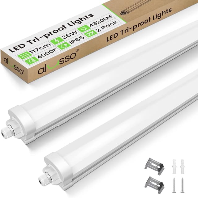 Detalle de ALUSSO LED Feuchtraumleuchte 117 cm 36 W