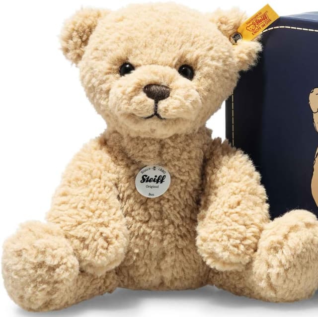 Detalle de Steiff Ben 21cm beige teddy bear in suitcase (Steiff 114021)