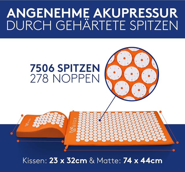 Detalle 2 de Wellax Akupressurmatte 100% Kokosfasern