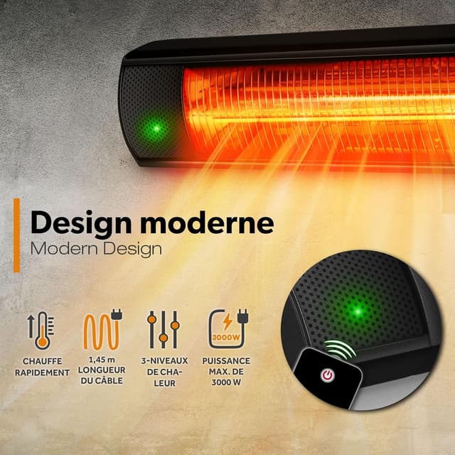 Thumbnail 1 de TRESKO Radiateur infrarouge 3000W pour terrasse