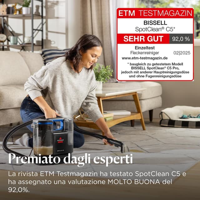 Detalle 2 de BISSELL SpotClean C5 Lavapappezze 400W