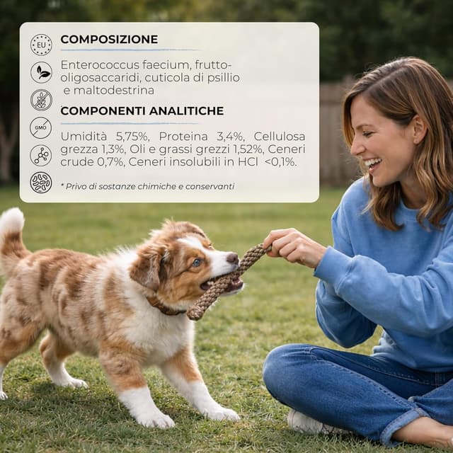 Detalle 2 de Lamina Care Probiotici per cani con 1 miliardo UFC: supporto digestivo per gas e infiammazione