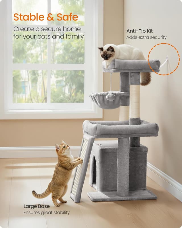 Thumbnail 6 de Feandrea Cat Tree Tower Condo for Small and Medium Cats