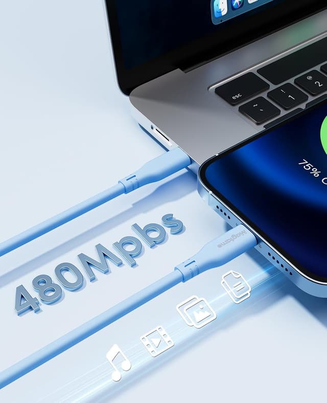 Detalle 2 de Magtame Magnetic USB-C to USB-C Cable 60W (4ft) – tangle-free fast charge & data sync