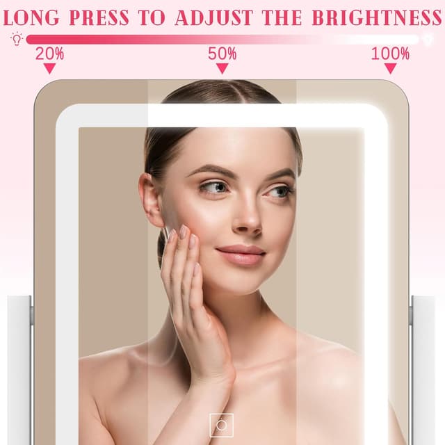 Detalle 2 de ROLOVE Vanity Mirror with Lights 12.6"×15" LED Makeup Mirror