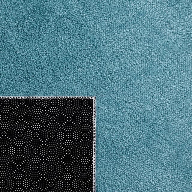 Thumbnail 4 de Paco Home Alfombra Moderna Lavable Turquesa 160x220 cm