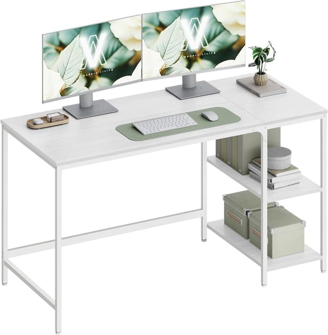 Detalle de VASAGLE Scrivania per Computer LWD055B02 140 x 60 x 76 cm: scrivania moderna per ufficio e casa