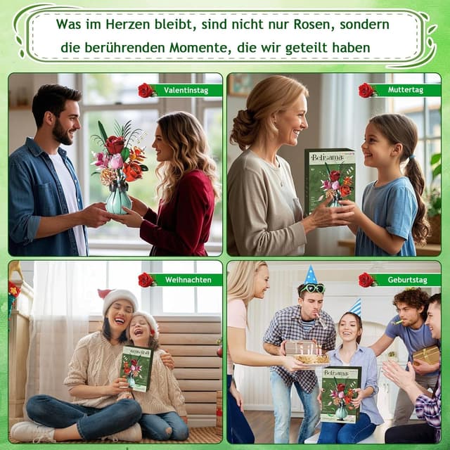 Thumbnail 4 de TYONUEYS 566 Teile Blumen Bauspielzeugset