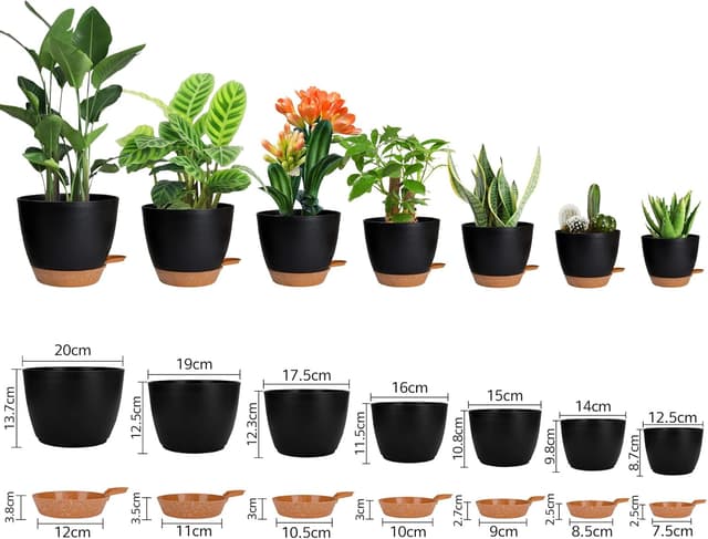 Detalle 2 de CSYY Plant Pots Indoor 7Pack