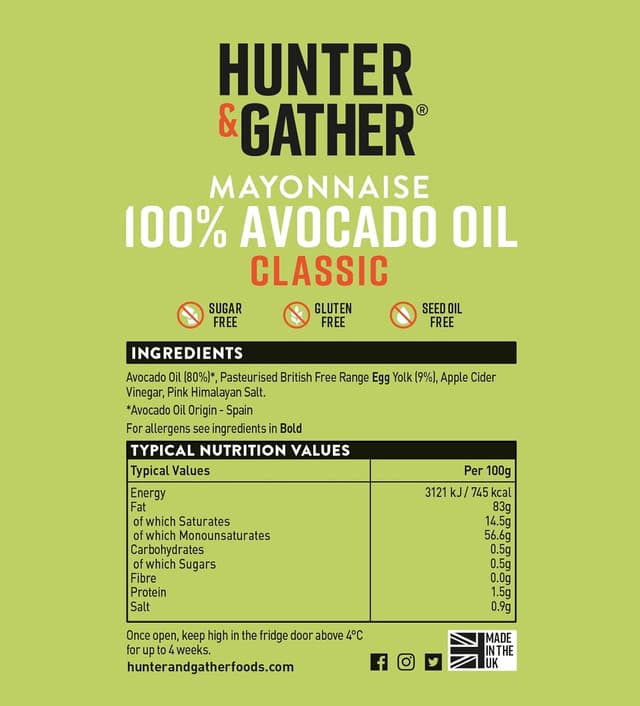 Detalle 2 de Hunter & Gather Avocado Öl-Mayonnaise 630 g