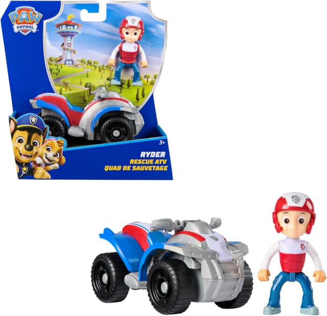 Detalle de Paw Patrol – Pat Patrouille – Véhicule figurine Ryder (quad de secours) en plastique recyclé