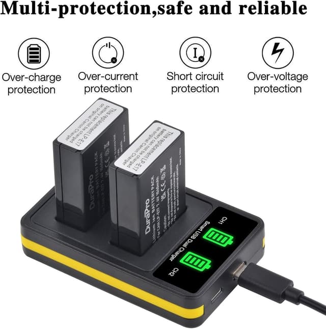 Detalle de DuraPro LP-E17 Akku 1040 mAh Dual-Ladegerät
