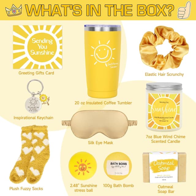 Detalle de BRIGHTEN UP HER DAY! 10pcs Gift Basket Set